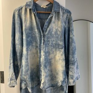 Anthropologie Cloth & Stone Acid Wash Button Down